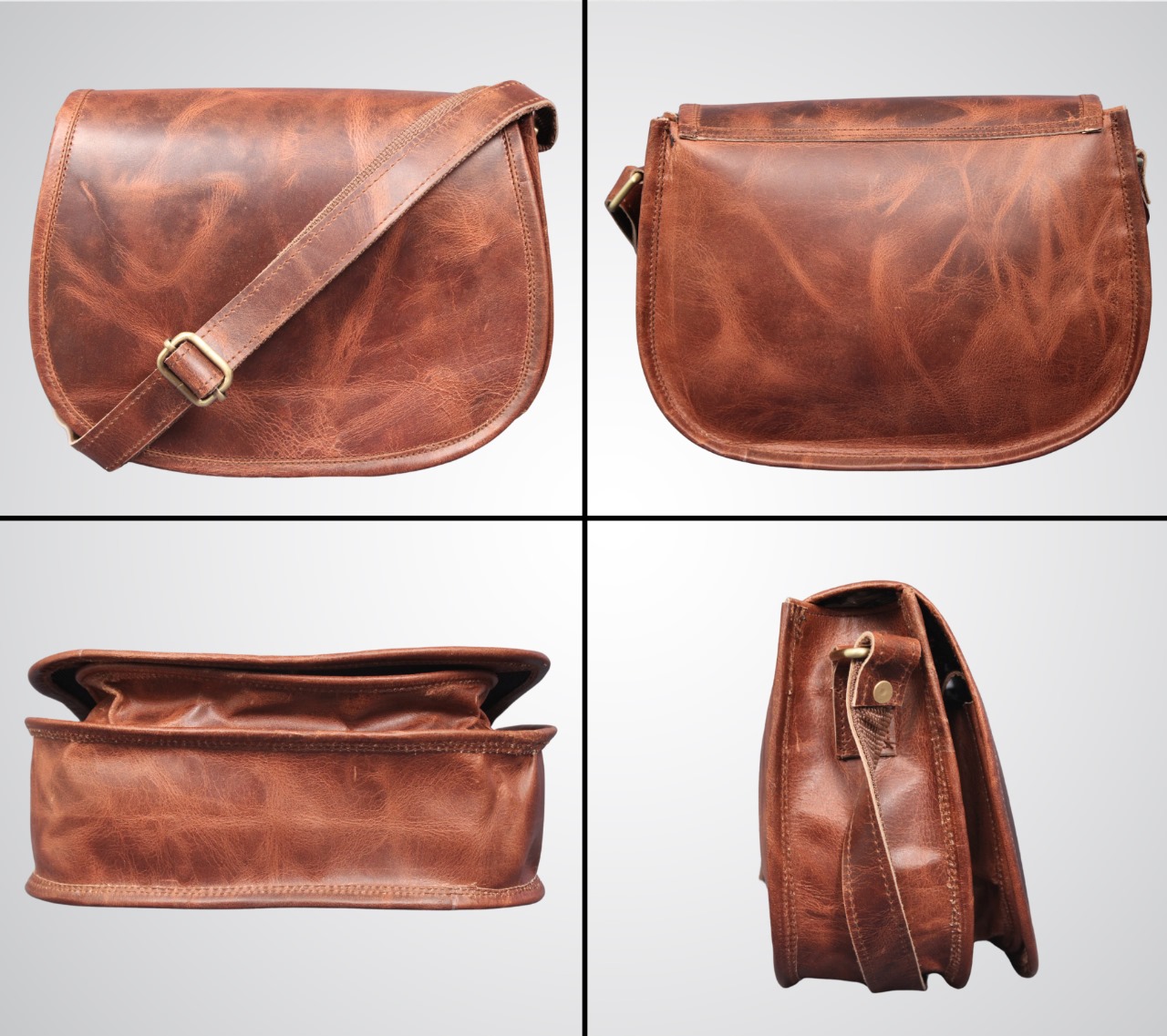 Women's Saddle Crossbody Handbag Genuine Leather Evening Shoulder Sling Bag